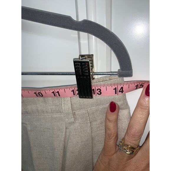 Liz Claiborne Women's Beige Linen Blend Dress Pants Size 10 Straight Leg Casual - Picture 7 of 11